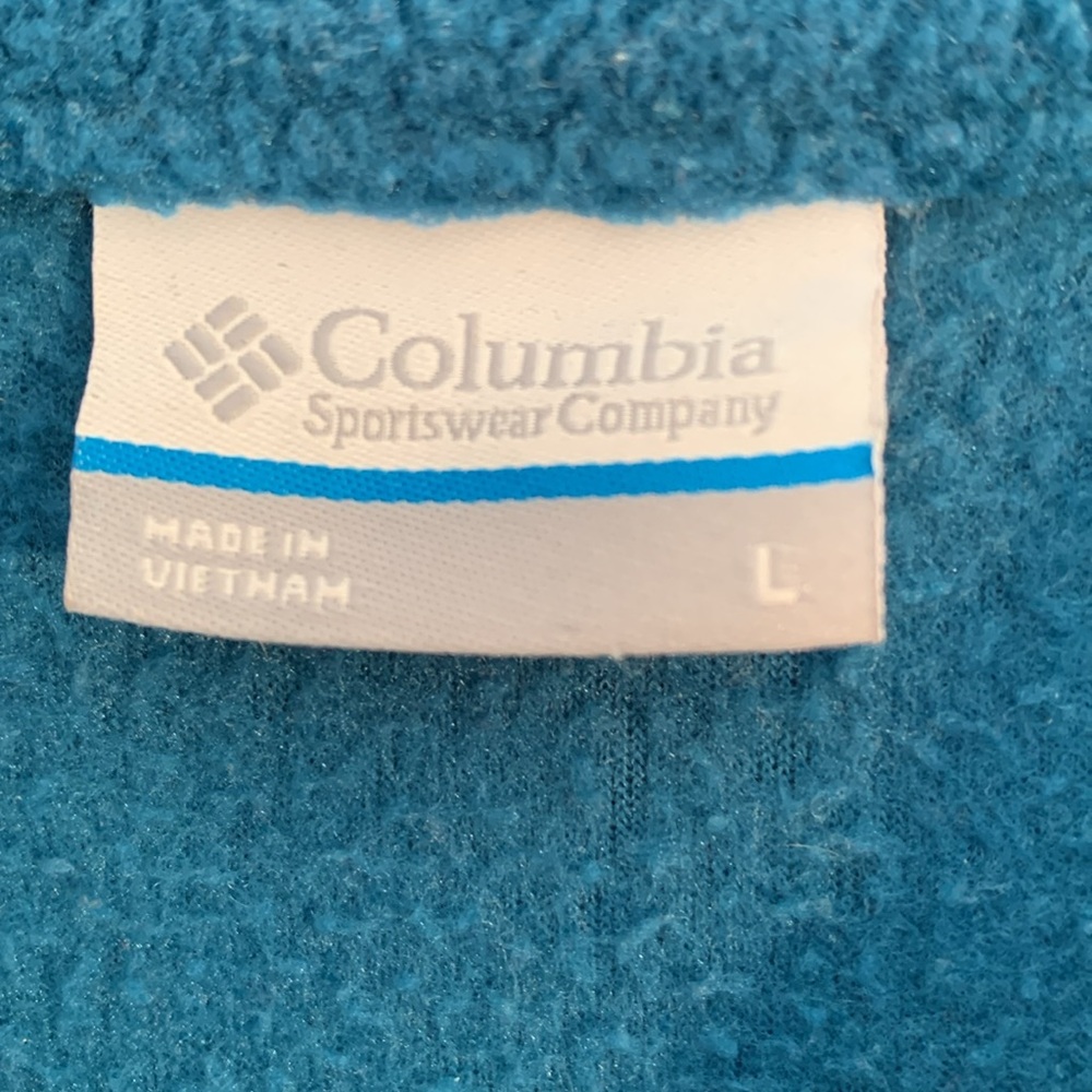 Columbia Blue/Teal Women's Fleece Jacket EUC - Picture 3 of 9
